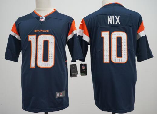 Men's Denver Broncos #10 Bo Nix  Stitched Game Jersey