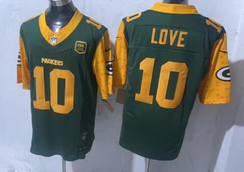 Men's Green Bay Packers #10 Jordan Love Limited Stitched Jersey