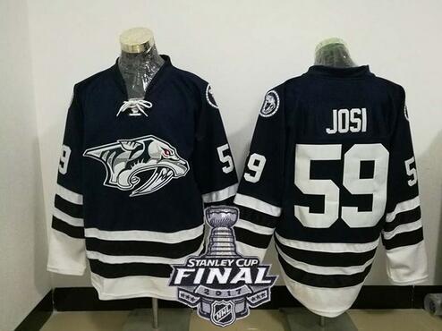 Men 2017 Stanley Cup Final Patch Nashville Predators  59 Roman Josi Jersey