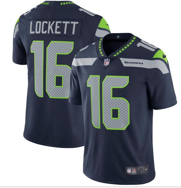 Nike Seattle Seahawks 16 Tyler Lockett elite blue NFL Jerseys