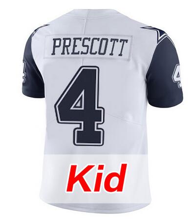 Kids  nike Dallas Cowboys 4 Dak Prescott blue white
