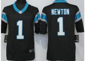 Carolina Panthers 1 Cam Newton Limited Black NFL Jerseys