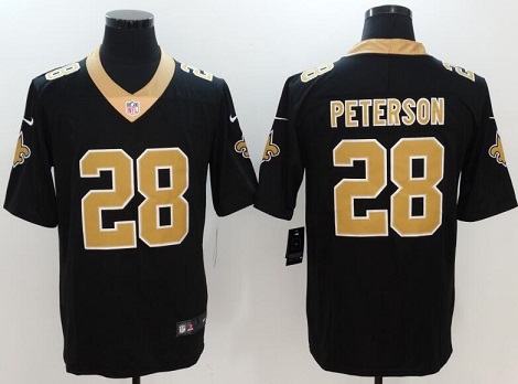 Men's New Orleans Saints Adrian Peterson Nike Black Game Jersey