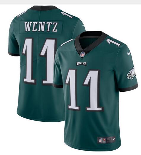 Men's 11 Carson Wentz jerseys Midnight Green