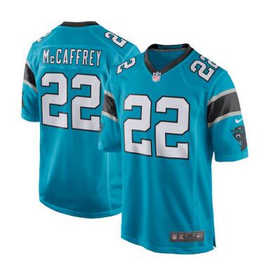 Carolina Panthers Christian McCaffrey Nike Blue 2017 Draft Pick  ersey