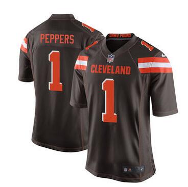 Men's Cleveland Browns Jabrill Peppers Nike Brown 2017 Draft 2nd First Round Pick  Jersey