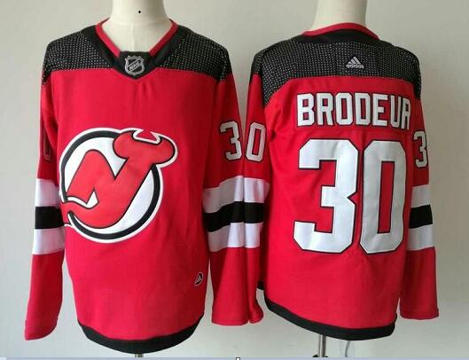 Adidas Men NHL  Jersey Devils #30 BRODEUR Red Hockey Jersey