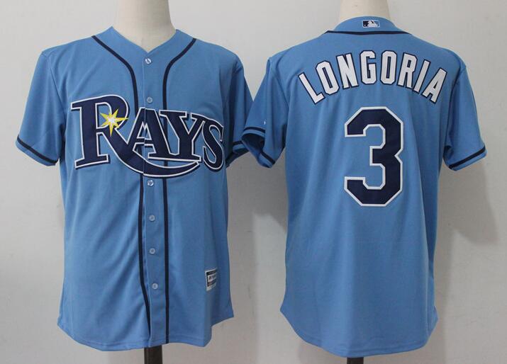 Men Tampa Bay Rays 3 Longoria Baseball Jersey