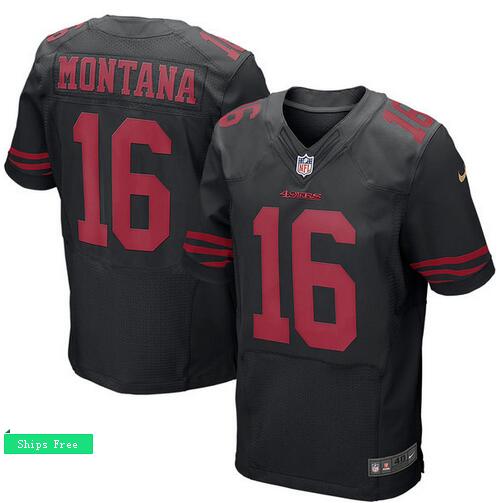 Men's San Francisco 49ers Joe Montana Nike Black Retired Player  Jersey