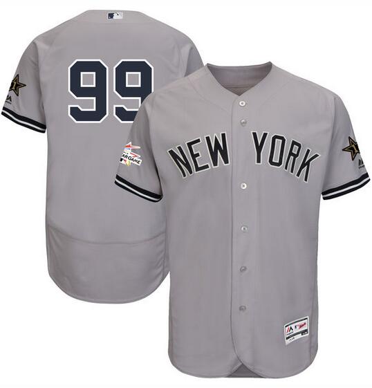 Men's New York Yankees Aaron Judge Majestic Gray 2017 MLB All-Star Game Authentic Flex Base Jersey