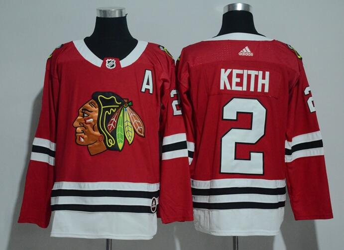 Adidas Men Chicago Blackhawks Duncan Keith #2 red Ice hockey jersey