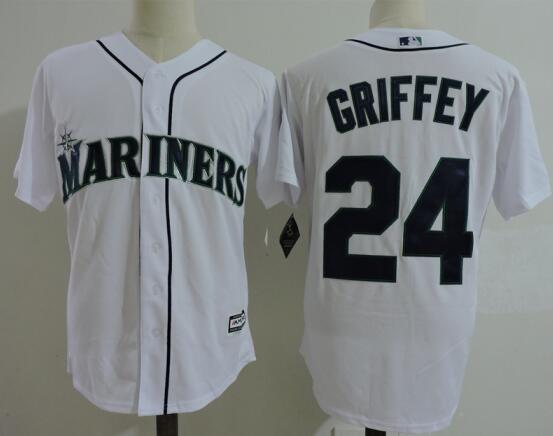 Mens Seattle Mariners 24 Ken Griffey Baseball Jersey