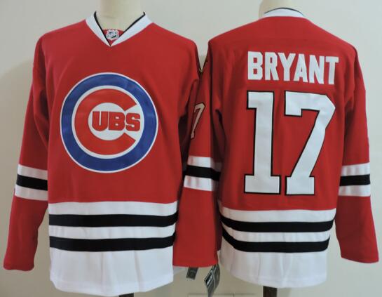 Mens 17 Kris Bryant Jersey Long Sleeves