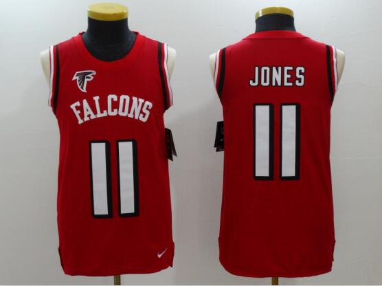 Mens #11 Julio Jones Jersey Sleeveless Red