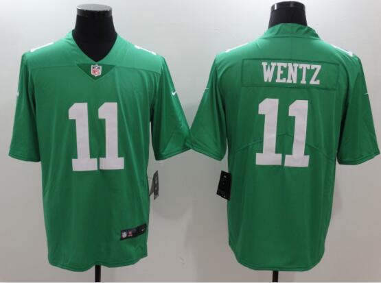 New Men's 11 Carson Wentz jerseys Midnight Green