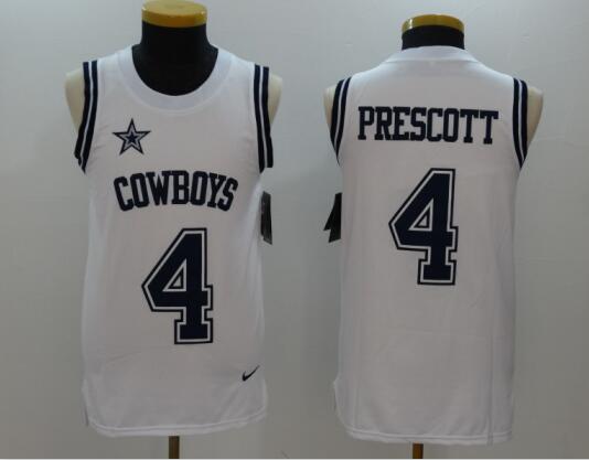 Men's Dallas Cowboys Dak Prescott Nike Navy Sleeveless Jersey