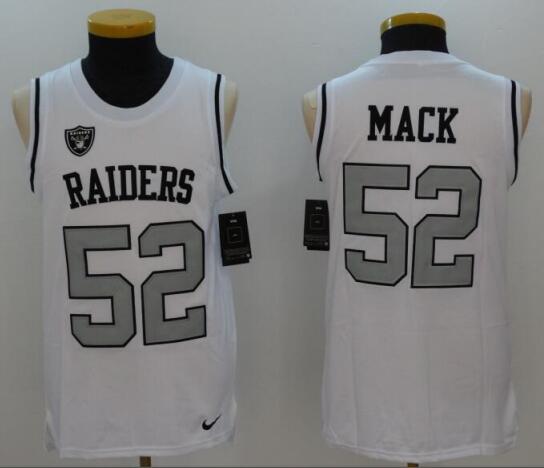 Men's Oakland Raiders Khalil Mack Nike White Sleeveless Jersey