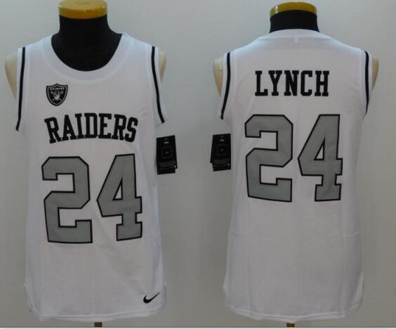 Men's Oakland Raiders Marshawn Lynch Nike White Jersey