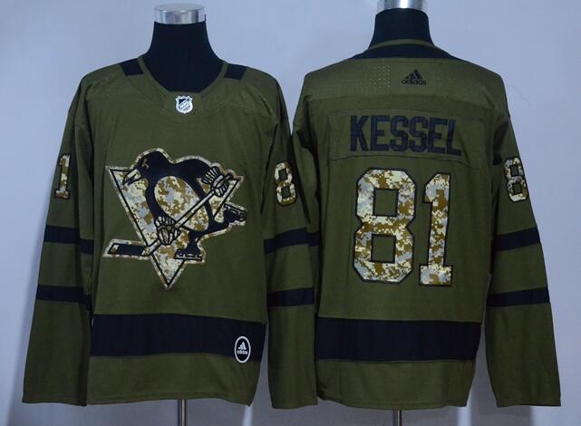 Adidas Men Pittsburgh Penguins 81 Phil Kessel  Green nhl ice hockey jersey