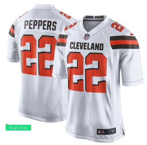 Men's Cleveland Browns Jabrill Peppers Nike White 2017 Draft Pick Game Jersey