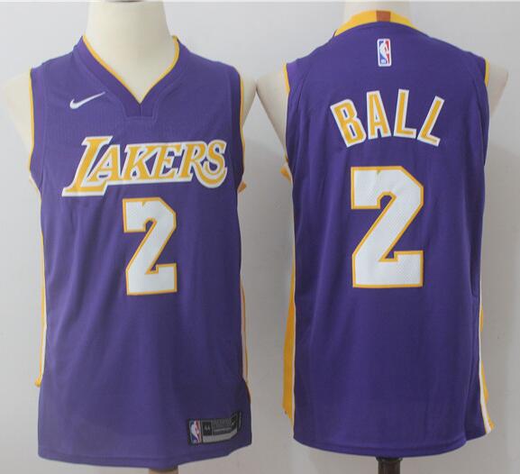 Nike New 2 Lonzo Ball Basketball Jersey Purple