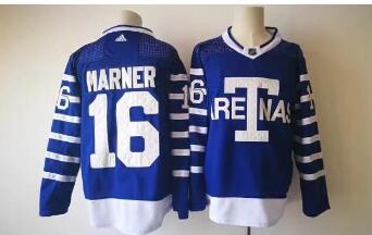 Men's Toronto Maple Leafs #16 Mitchell Marner Royal Blue Home 2017-2018 Nike Hockey Stitched NHL Jersey