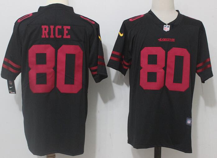 Men's San Francisco 49ers Jerry Rice Nike Black  Jersey