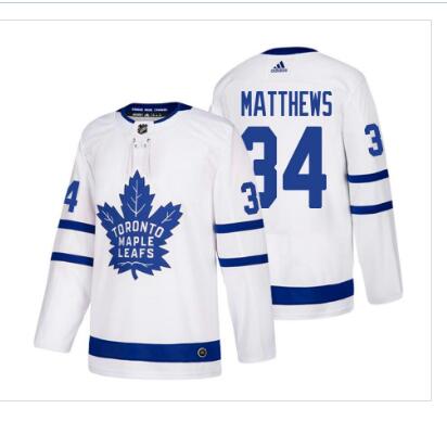 Men's Toronto Maple Leafs Auston Matthews adidas Blue Authentic Player Jersey.