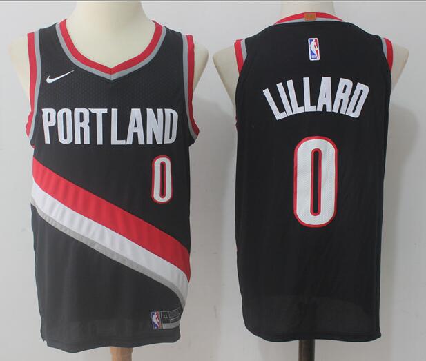 New Nike Portland Trail Blazers 0 Damian Lillard Latin Nights Swingman men nba basketball jerseys Black