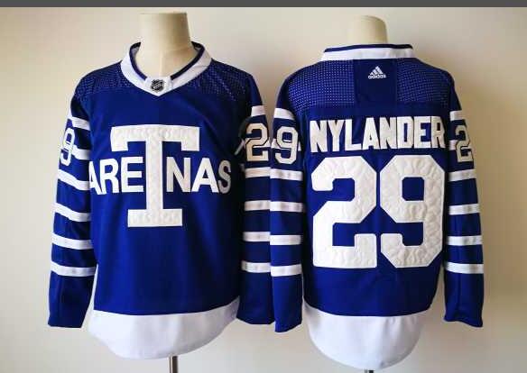 Adidas Men Toronto Maple Leafs 29 William Nylander blue Ice hockey Jersey 2