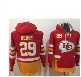 Nike Kansas City Chiefs #29 Eric Berry Red Gold Name & Number Pullover NFL Hoodie