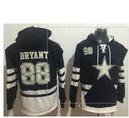 Nike Dallas Cowboys #88 Dez Bryant Navy Blue White Name & Number Pullover NFL Hoodie