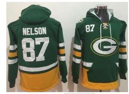 Nike Green Bay Packers #87 Jordy Nelson Green Youth Name & Number Pullover NFL Hoodie