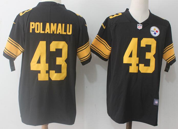 Mens Pittsburgh Steelers Troy Polamalu Nike Black Legend Jersey