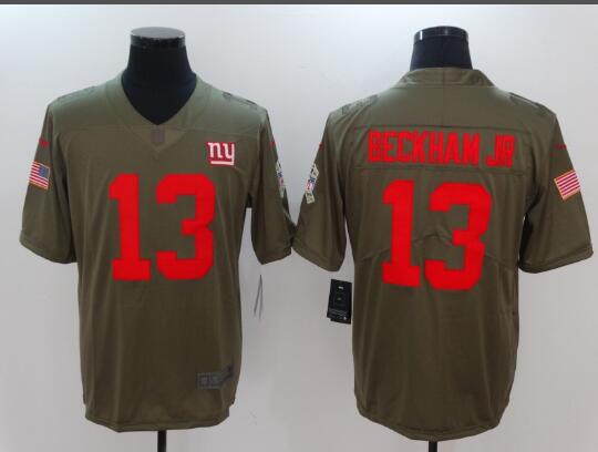 Men's New York Giants Odell Beckham Jr Nike Olive Salute To Service Limited Jersey