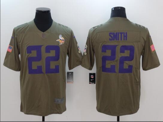 Men's Minnesota Vikings Harrison Smith Nike Olive Salute To Service Limited Jersey