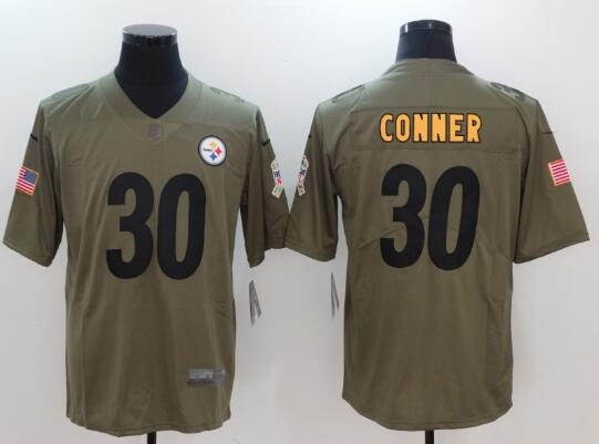 Men's Pittsburgh Steelers James Conner Nike  Olive Salute To Service Limited Jersey