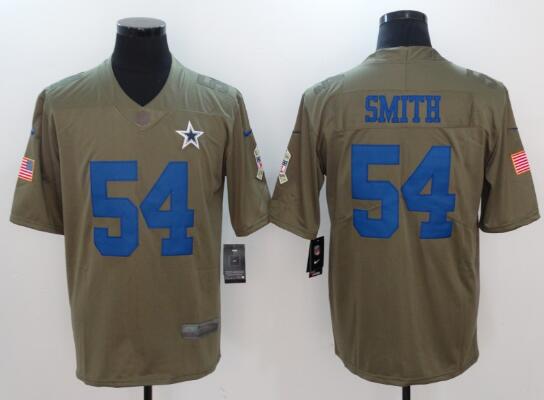 Men's Dallas Cowboys Jaylon Smith Nike Olive Salute To Service Limited Jersey
