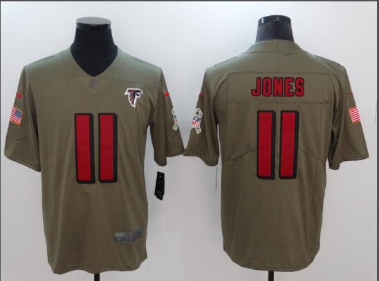 Men's Atlanta Falcons Julio Jones Nike Olive Salute To Service Limited Jersey