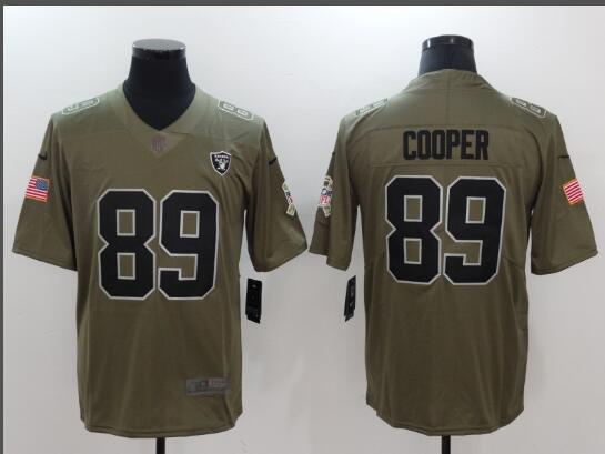 Men's Oakland Raiders Amari Cooper Nike Olive Salute To Service Limited Jersey