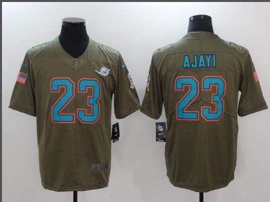 Men's Miami Dolphins Jay Ajayi Nike Olive Salute To Service Limited Jersey