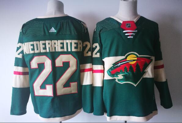 Adidas Minnesota Wild 22 Nino Niederreiter men nhl ice hockey jerseys