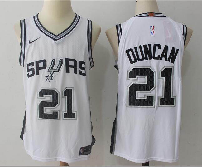 Men's San Antonio Spurs #21 Tim Duncan Revolution 30 Swingman New Nike White Jersey