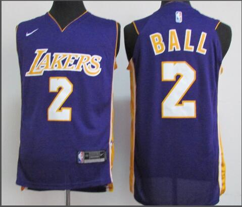 Nike New 2 Lonzo Ball Basketball Jersey Purple