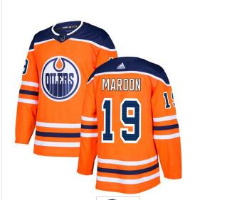 Adidas Edmonton Oilers #19 Patrick Maroon Orange Home Authentic Stitched NHL Jersey