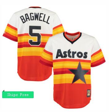 Men's Houston Astros Jeff Bagwell Majestic Orange Alternate Cool Base Cooperstown Collection Player Jersey