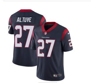 Nike Houston Texans #27 Jose Altuve Navy Blue Team Color Men's Stitched NFL Vapor Untouchable Limited Jersey