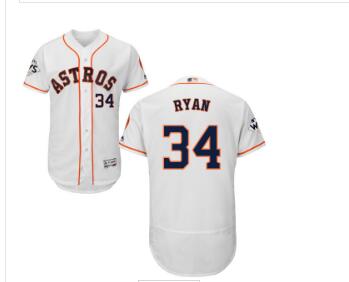 Men's Houston Astros #34 Nolan Ryan White Flexbase Authentic Collection 2017 World Series Bound Stitched MLB Jersey