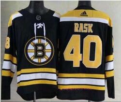 Men's Boston Bruins #40 Tuukka Rask Black 2017-2018 adidas Hockey Stitched NHL Jersey