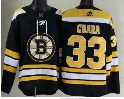 Men's Boston Bruins #33 Zdeno Chara Black 2017-2018 adidas Hockey Stitched NHL Jersey